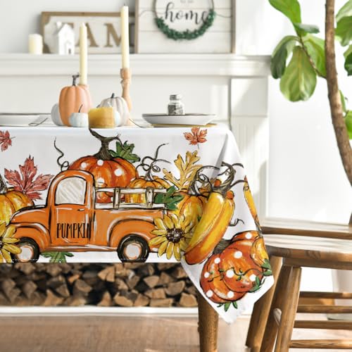 Artoid Mode Kürbisse Blätter Lastkraftwagen GNOME Herbst Tischdecke 140x160 cm, Fall LKW Fleckschutz Tischwäsche Küche Dekoration Urlaub Party Dekor Artoid Mode Kürbisse Blätter Lastkraftwagen GNOME Herbst Tischdecke 140x160 cm, Fall LKW Fleckschutz Tischwäsche Küche Dekoration Urlaub Party Dekor von Artoid Mode