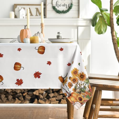 Artoid Mode Kürbisse Vogelscheuche Sonnenblumen Ahornblätter Herbst Tischdecke 140x220 cm, Fall Fleckschutz Tischwäsche Küche Dekoration Party Dekor Artoid Mode Kürbisse Vogelscheuche Sonnenblumen Ahornblätter Herbst Tischdecke 140x220 cm, Fall Fleckschutz Tischwäsche Küche Dekoration Party Dekor von Artoid Mode
