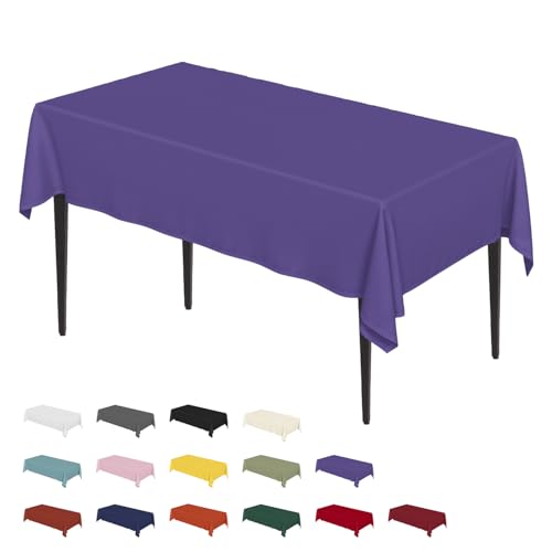 Artoid Mode Lila Fleckschutz Leinenoptik Tischdecke 85x85 cm, Leinendecke Tischtuch Abwaschbar Tischwäsche Küche Garten Urlaub Party Dekor von Artoid Mode