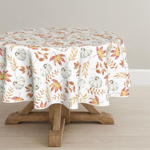 Artoid Mode Orange Kürbisse Blätter Herbst Tischdecke Rund 120 cm, Saisonnal Fall Fleckschutz Tischwäsche Küche Dekoration Urlaub Party Dekor Artoid Mode Orange Kürbisse Blätter Herbst Tischdecke Rund 120 cm, Saisonnal Fall Fleckschutz Tischwäsche Küche Dekoration Urlaub Party Dekor von Artoid Mode