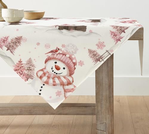 Artoid Mode Rosa Schneemann Bäume Weihnachten Tischdecke, Tischwäsche Winter Xmas Küche Tisch Dekoration Drinnen Urlaub Party Dekor 85x85 cm Artoid Mode Rosa Schneemann Bäume Weihnachten Tischdecke, Tischwäsche Winter Xmas Küche Tisch Dekoration Drinnen Urlaub Party Dekor 85x85 cm von Artoid Mode