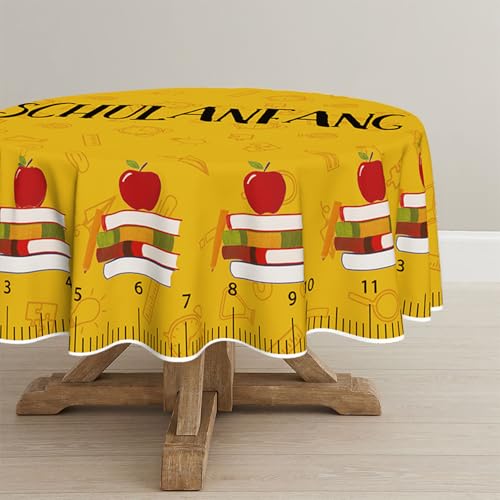 Artoid Mode Schulanfang Apfel Schulkind Einschulung Tischdecke Rund 140 cm, Saisonnal Fleckschutz Tischwäsche Küche Dekoration Party Dekor Artoid Mode Schulanfang Apfel Schulkind Einschulung Tischdecke Rund 140 cm, Saisonnal Fleckschutz Tischwäsche Küche Dekoration Party Dekor von Artoid Mode