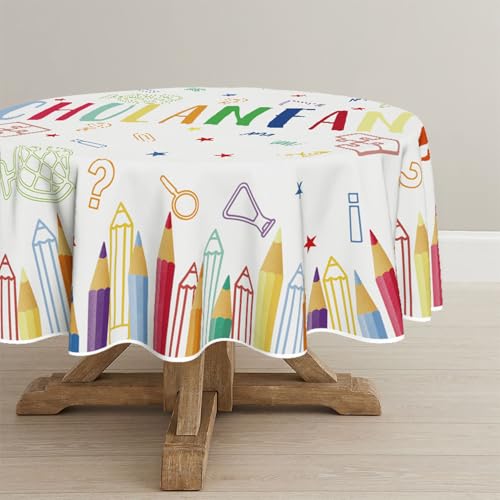 Artoid Mode Schulanfang Schulkind Zuckertüten Bleistifte Tischdecke Rund 140 cm, Saisonnal Fleckschutz Tischwäsche Küche Dekoration Party Dekor Artoid Mode Schulanfang Schulkind Zuckertüten Bleistifte Tischdecke Rund 140 cm, Saisonnal Fleckschutz Tischwäsche Küche Dekoration Party Dekor von Artoid Mode