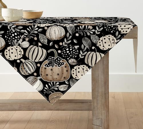 Artoid Mode Schwarz Blätter Kürbisse Herbst Tischdecke, Saisonnal Tischwäsche Küche Tisch Dekoration Drinnen Urlaub Party Dekor 85x85 cm Artoid Mode Schwarz Blätter Kürbisse Herbst Tischdecke, Saisonnal Tischwäsche Küche Tisch Dekoration Drinnen Urlaub Party Dekor 85x85 cm von Artoid Mode