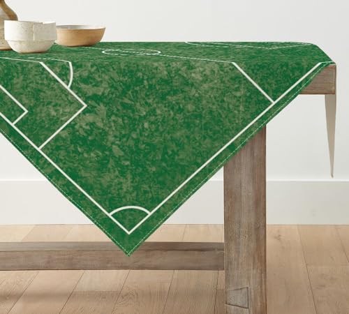 Artoid Mode Sport Fussballfeld Tischwäsche, Tischdecke Waschbar Küche Tisch Esstisch Dekoration Drinnen Urlaub Party Dekor 85x85 cm von Artoid Mode