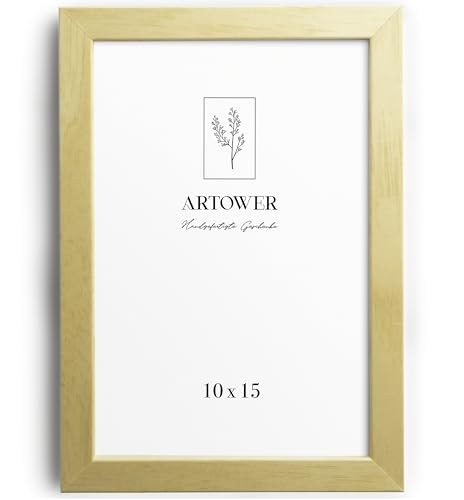 Artower® Bilderrahmen für 10 x 15 cm Natur Hell Holz Dünner Rahmen | Posterrahmen Klein Collage | Picture Frame Light Wood 10x15cm | Holzrahmen Holz-Bilderrahmen | Holzbilderrahmen Poster Echtholz von Artower