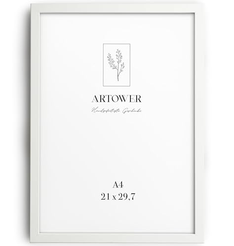Artower® Bilderrahmen für 13 x 18 cm Weiß Holz Dünner Rahmen | Posterrahmen Klein Collage | Picture Frame Light Wood 13x18cm | Holzrahmen Holz-Bilderrahmen | Holzbilderrahmen Poster Echtholz von Artower