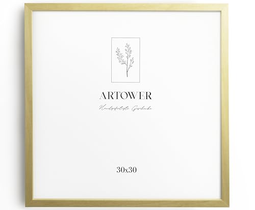 Artower® Bilderrahmen für 30 x 30 cm Natur Hell Holz Dünner Rahmen | Posterrahmen Groß Collage | Picture Frame Light Wood 30x30cm | Holzrahmen Holz-Bilderrahmen | Holzbilderrahmen Poster Echtholz von Artower