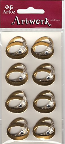 Gold Double Hochzeit Ringe Craft Verzierung Gold Double Hochzeit Ringe Craft Verzierung von Artoz Crea