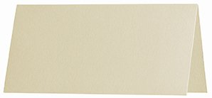 100 Stück - Artoz Serie 1001 premium Tischkarten, gerippt - 100 x 90 mm, hochwertig, chamois von Artoz Tischkarte