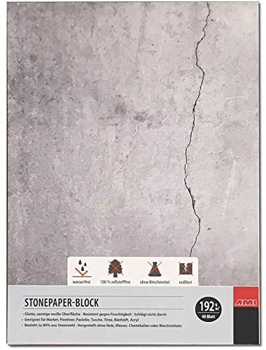 Artservice-Tube Steinpapier-Block, Stonepaper Zeichenblock Zeichenpapier, 15x15cm, 192g/m² 40 Blatt Artservice-Tube Steinpapier-Block, Stonepaper Zeichenblock Zeichenpapier, 15x15cm, 192g/m² 40 Blatt von Artservice-Tube