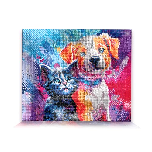 ArtSkills Diamond Art Kit, Diamond Painting auf gerahmter Leinwand mit Diamond Art Zubehör, Welpe & Kätzchen, gespannte Leinwand Panel, 25,4 x 30,5 cm ArtSkills Diamond Art Kit, Diamond Painting auf gerahmter Leinwand mit Diamond Art Zubehör, Welpe & Kätzchen, gespannte Leinwand Panel, 25,4 x 30,5 cm von Artskills