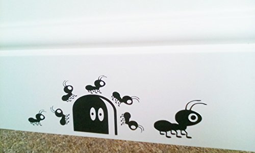 Maus Loch " ANTS DAY OUT " Sockelleiste Wand Aufkleber Vinyl Aufkleber " 6cm x 19cm UK SELLER von Artstickers