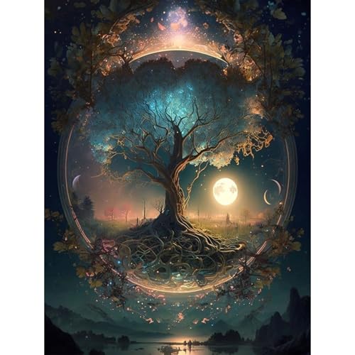 Arttoplus Diamond Painting Erwachsene Baum des Lebens-Diamond Painting für Erwachsene Baum des Lebens,5D Diamant Painting Bilder Für Dekoration(30x40cm) von Arttoplus