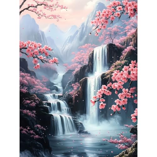 Arttoplus Diamond Painting Erwachsene Fallen Blumen-Diamond Painting für Erwachsene Fallen Blumen,Landschaft 5D Diamant Painting Bilder Für Dekoration(30x40cm) von Arttoplus