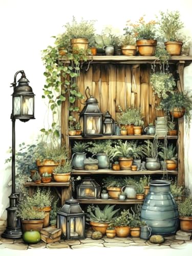 Arttoplus Malen Nach Zahlen Erwachsene Blumen-Malen Nach Zahlen Blumen,Paint by Numbers Adult flower für Home Décor(30x40cm) von Arttoplus