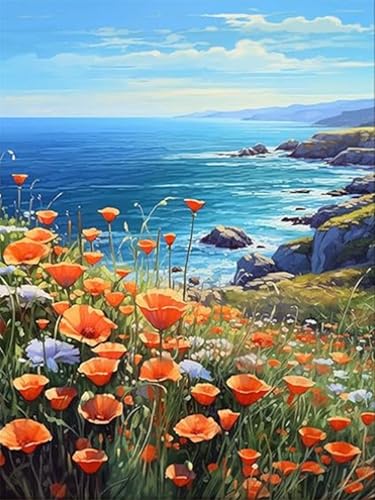 Arttoplus Malen Nach Zahlen Erwachsene Landschaft-Malen Nach Zahlen Blumen,Landschaft Paint by Numbers Adult für Home Décor(30x40cm) von Arttoplus