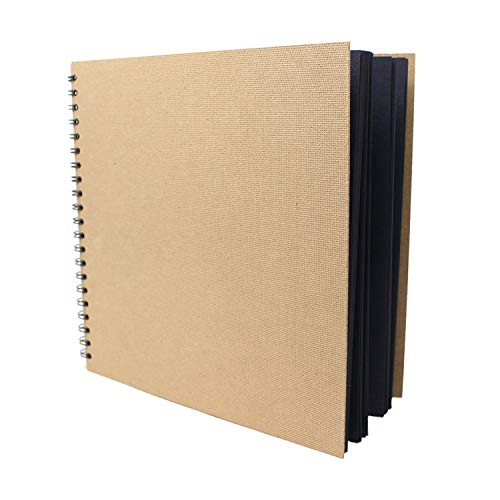 Artway Enviro - Skizzenbuch mit Spiralbindung - groß & quadratisch - 100 % Recycling - Schwarzes Papier/Karton - 285 x 285 mm - 30 Blatt mit 270 g/m² von ARTWAY