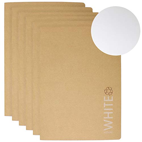 Artway - Skizzenheft - Umschlag aus Kraftpapier - Recycling-Qualität - 28 Seiten mit 130 g/m² - A4 - Weißes Papier - 6 Stück SKU-AF4FD30A, Weiß Artway - Skizzenheft - Umschlag aus Kraftpapier - Recycling-Qualität - 28 Seiten mit 130 g/m² - A4 - Weißes Papier - 6 Stück SKU-AF4FD30A, Weiß von ARTWAY