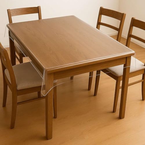 Artwelt Tischdecke Transparent Tischfolie 0.22mm Ideal für Geburtstagsfeiern Karneval Babypartys Glasklar Tischschutz Wasserdicht Abwaschbar Wunschmaß Fettdicht Tischschutzfolie (200cm X 140cm) von Artwelt