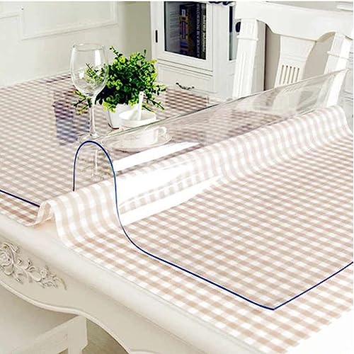 Artwelt Tischdecke Transparent Tischfolie 2.0mm Glasklar Folie Outdoor Tischschutz Wasserdicht Abwaschbar Polyvinylchloride Folie Wunschmaß Fettdicht Tischschutzfolie (205X80) von Artwelt