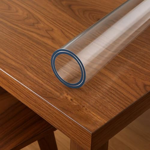 Artwelt Tischdecke Transparent Tischfolie 2.0mm Glasklar Folie Outdoor Tischschutz Wasserdicht Abwaschbar Polyvinylchloride Folie Wunschmaß Fettdicht Tischschutzfolie (130cm X 120cm) von Artwelt