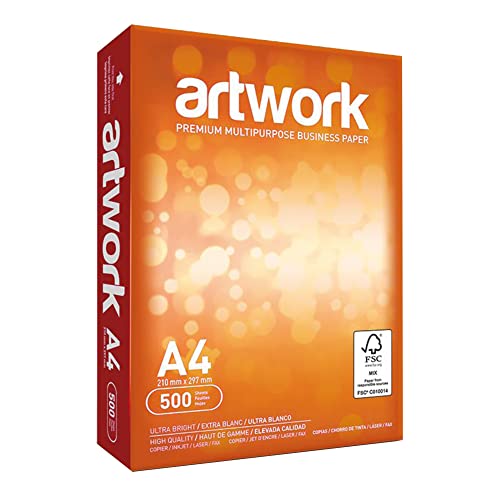 Artwork, Premium-Kopierpapier in Riesverpackung, 75 g/m², A4, Weiß, 2500 Blatt Artwork, Premium-Kopierpapier in Riesverpackung, 75 g/m², A4, Weiß, 2500 Blatt von Artwork