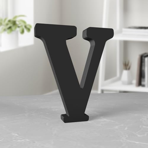 Aruatu 20,3 cm schwarze Holzbuchstaben unlackierte Holzbuchstaben für Wanddekoration, dekorativer stehender Buchstabe große Buchstaben für Wanddekoration für Bastelprojekte zu Hause, Party-Projekte (V Aruatu 20,3 cm schwarze Holzbuchstaben unlackierte Holzbuchstaben für Wanddekoration, dekorativer stehender Buchstabe große Buchstaben für Wanddekoration für Bastelprojekte zu Hause, Party-Projekte (V von Aruatu