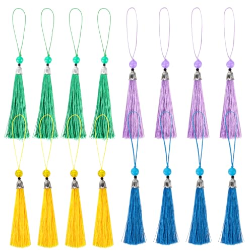Aruicheng Quasten Anhänger Seidig Quasten Weiche Bunte Quaste Handgefertigte Quasten Tassels für Lesezeichen, Schmuckherstellung, DIY Handwerk Zubehör, Souvenir 16 Stück Aruicheng Quasten Anhänger Seidig Quasten Weiche Bunte Quaste Handgefertigte Quasten Tassels für Lesezeichen, Schmuckherstellung, DIY Handwerk Zubehör, Souvenir 16 Stück von Aruicheng