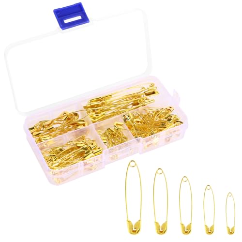 Aruicheng Sicherheitsnadeln 5 Verschiedenen Größen Sicherheitsnadel Groß Klein Sicherheitsnadeln Rostbeständig Safety Pins für Kleidung Nähen Basteln Schmuckherstellung 150 Stück Aruicheng Sicherheitsnadeln 5 Verschiedenen Größen Sicherheitsnadel Groß Klein Sicherheitsnadeln Rostbeständig Safety Pins für Kleidung Nähen Basteln Schmuckherstellung 150 Stück von Aruicheng