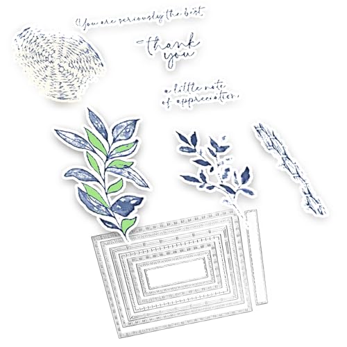 2025 Neue Metall Schneiden Sterben Und klar Stempel Set, Für DIY Kunst Geburtstage Ostern Grußkarte Scrapbooking Handwerk Fotoalbum (M1724-stempel und Stanzformen Set) von Aruieys