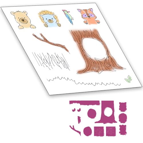 2025 Neue Metall Schneiden Sterben Und klar Stempel Set, Für DIY Kunst Geburtstage Ostern Grußkarte Scrapbooking Handwerk Fotoalbum (M1730-stempel und Stanzformen Set) von Aruieys