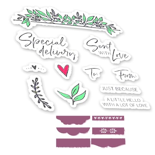 2025 Neue Metall Schneiden Sterben Und klar Stempel Set, Für DIY Kunst Geburtstage Ostern Grußkarte Scrapbooking Handwerk Fotoalbum (M1733-stempel und Stanzformen Set) von Aruieys