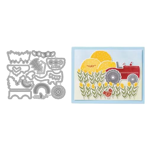 2025 Neue Weihnachtstag Klar Stempel Und Metall Schneiden Sterben Set, Für DIY Scrapbooking Handwerk Allerheiligen Geburtstag Grußkarte Feiertage (M3433-stempel und Stanzformen Set) von Aruieys
