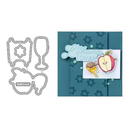 2025 Neue Weihnachtstag Klar Stempel Und Metall Schneiden Sterben Set, Für DIY Scrapbooking Handwerk Allerheiligen Geburtstag Grußkarte Feiertage (M3444-stempel und Stanzformen Set) von Aruieys