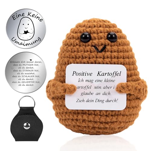 Aruigu Pocket Hug Positive Kartoffel, Kreative Strickwolle Kartoffel Puppe und Kleine Umarmung Glücksbringer, Mutmacher Geschenk, Gute Besserung Geschenk, Einschulung Geschenk Aruigu Pocket Hug Positive Kartoffel, Kreative Strickwolle Kartoffel Puppe und Kleine Umarmung Glücksbringer, Mutmacher Geschenk, Gute Besserung Geschenk, Einschulung Geschenk von Aruigu