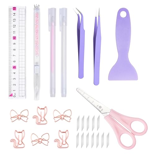 Arvakr Scrapbooking-Werkzeuge, Scrapbook-Zubehör mit Aufkleber-Pinzette, Klebestift zum Basteln, Kartenherstellung, Aufkleberschneider, Papierhandwerk Arvakr Scrapbooking-Werkzeuge, Scrapbook-Zubehör mit Aufkleber-Pinzette, Klebestift zum Basteln, Kartenherstellung, Aufkleberschneider, Papierhandwerk von Arvakr