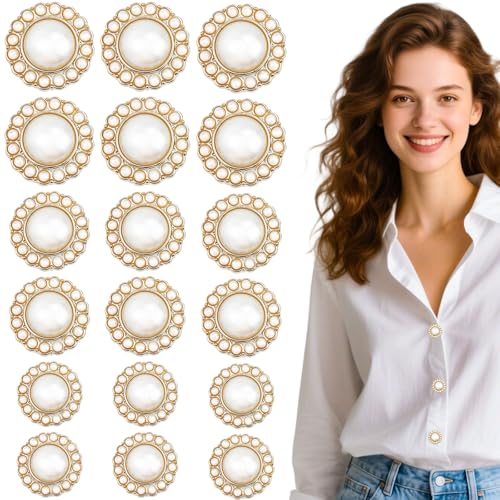 30 Stück Vintage-Perlenknöpfe, 3 Größen, Kunstknöpfe, Verzierungen, Set für Handwerk, Mäntel, Pullover, Kleid 30 Stück Vintage-Perlenknöpfe, 3 Größen, Kunstknöpfe, Verzierungen, Set für Handwerk, Mäntel, Pullover, Kleid von Arvintas