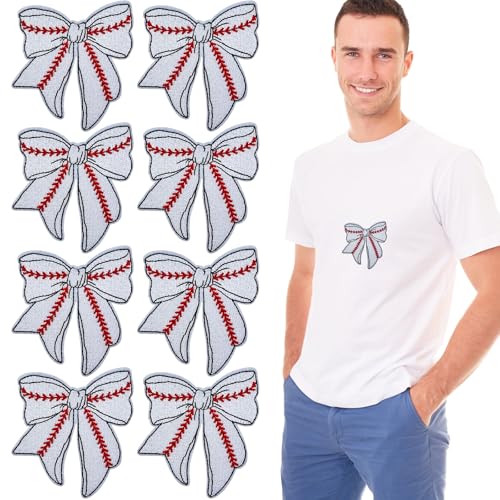 Baseball-Aufnäher zum Aufbügeln, Schleifen-Aufnäher, Sport-Stil, bestickte Flicken, Baseball-Schleife, zum Aufbügeln, 12 Stück Baseball-Aufnäher zum Aufbügeln, Schleifen-Aufnäher, Sport-Stil, bestickte Flicken, Baseball-Schleife, zum Aufbügeln, 12 Stück von Arvintas