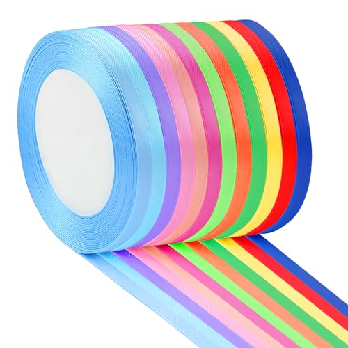 Arvoni 12 Farben Geschenkband, 6mmx22m Satinband Polyester, Schleifenband Dekoband, Ribbon Satinband Bänder, Geschenkband Set für Geschenkverpackung, Kunsthandwerk, Haarschleifen, Hochzeitsdekoration Arvoni 12 Farben Geschenkband, 6mmx22m Satinband Polyester, Schleifenband Dekoband, Ribbon Satinband Bänder, Geschenkband Set für Geschenkverpackung, Kunsthandwerk, Haarschleifen, Hochzeitsdekoration von Arvoni