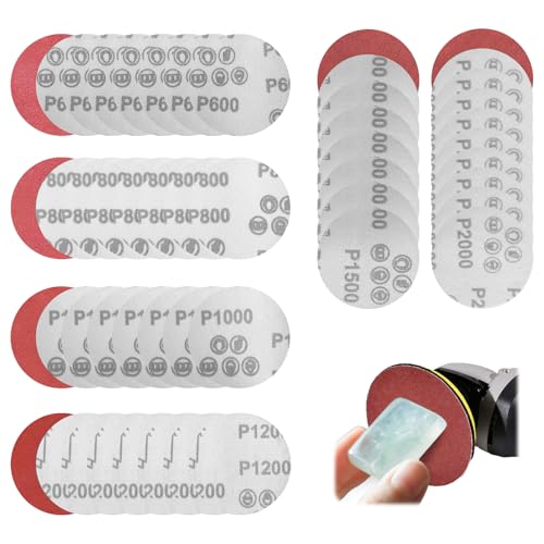 Arvoni 50 Stück Schleifpapier 75mm Klett, Profi Schleifscheiben Rund, Schleifblätter Körnung 600 800 1000 1200 1500 2000, Einfacher Austausch, für Trockenbauschleifer Exzenterschleifer Schleifgiraffe Arvoni 50 Stück Schleifpapier 75mm Klett, Profi Schleifscheiben Rund, Schleifblätter Körnung 600 800 1000 1200 1500 2000, Einfacher Austausch, für Trockenbauschleifer Exzenterschleifer Schleifgiraffe von Arvoni