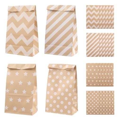 Arvoni Papiertüten Braun, 24 Stück Geschenktüten Klein 24×13×8cm, Kraftpapier Tüten für Geschenktüten Kindergeburtstag, Papiertüten Kindergeburtstag für Kindergeburtstag, Hochzeit, Feiern Arvoni Papiertüten Braun, 24 Stück Geschenktüten Klein 24×13×8cm, Kraftpapier Tüten für Geschenktüten Kindergeburtstag, Papiertüten Kindergeburtstag für Kindergeburtstag, Hochzeit, Feiern von Arvoni