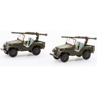 Set mit 2 Jeep PAK58-Panzer Abwehr Kompanie-BAT von Arwico Collector Edition