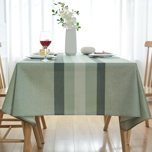 Streifen Tischdecke Moderne 200x140cm Grün Rechteckige Tischdecken Leinen Vintage Tischtuch Outdoor Gartentisch Wetterfest Küchentischabdeckung für Frühling Herbst Geburtstag Modern Streifen Tischdecke Moderne 200x140cm Grün Rechteckige Tischdecken Leinen Vintage Tischtuch Outdoor Gartentisch Wetterfest Küchentischabdeckung für Frühling Herbst Geburtstag Modern von Arwllzz