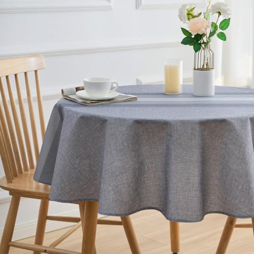 Tischdecke Outdoor Anthrazit 140 x 140 Hellgrau Tischwäsche Leinen Optik Fleckschutz Abwaschbar Tischtuch Runde Wasserdicht Garten-Tischdecken Outdoor für Küche, Esstisch, Couchtisch Party Tischdecke Outdoor Anthrazit 140 x 140 Hellgrau Tischwäsche Leinen Optik Fleckschutz Abwaschbar Tischtuch Runde Wasserdicht Garten-Tischdecken Outdoor für Küche, Esstisch, Couchtisch Party von Arwllzz