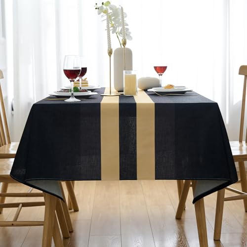 Tischdecke Schwarz Abwaschbar 140 x 140 Leinen Optik Tischdecken Grau Rund Klein Vintage Tischtuch Herbst Tablecloth Fleckschutz Gartentischdecke für Bierbank Garten Balkon Camping Hochzeit Tischdecke Schwarz Abwaschbar 140 x 140 Leinen Optik Tischdecken Grau Rund Klein Vintage Tischtuch Herbst Tablecloth Fleckschutz Gartentischdecke für Bierbank Garten Balkon Camping Hochzeit von Arwllzz