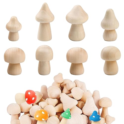 Asaisimg 40 Stück unlackierte Holzpilze, lackierbar, natürliche Mini-Holzpilze, verschiedene Größen, Holzpilzfiguren für Kunst und Handwerk, Malen, DIY-Projekte, Ornamente Asaisimg 40 Stück unlackierte Holzpilze, lackierbar, natürliche Mini-Holzpilze, verschiedene Größen, Holzpilzfiguren für Kunst und Handwerk, Malen, DIY-Projekte, Ornamente von Asaisimg