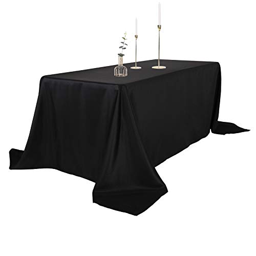 Tischdecke, rechteckig, Polyester, 228 x 332 cm, Schwarz, 2 Stück von Ascoza