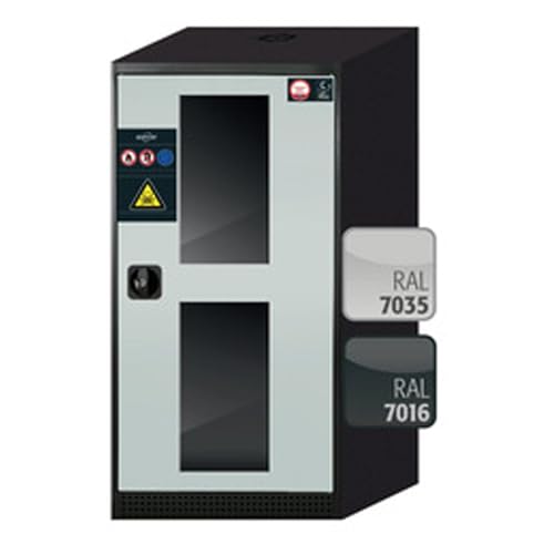 Asecos CS-Classic-G Chemikalienschrank mit Flügeltür, Festem Glasausschnitt Türanschlag Rechts und ZylinderschlossAnthrazitgrau/Lichtgrau, 545mm Breite, 520mm Tiefe, 1105mm Höhe Asecos CS-Classic-G Chemikalienschrank mit Flügeltür, Festem Glasausschnitt Türanschlag Rechts und ZylinderschlossAnthrazitgrau/Lichtgrau, 545mm Breite, 520mm Tiefe, 1105mm Höhe von Asecos