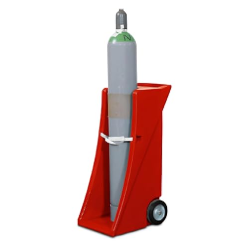 Asecos Polyethylen Gasflaschenwagen für 1 Gasflasche bis 230mm, Rot, 495mm Breite, 627mm Tiefe, 1110mm Höhe Asecos Polyethylen Gasflaschenwagen für 1 Gasflasche bis 230mm, Rot, 495mm Breite, 627mm Tiefe, 1110mm Höhe von Asecos